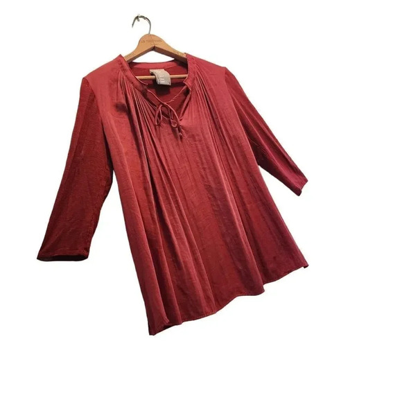 Anthropologie Dolan Blouse Top Women Small Left Coast Burnt Rust Orange Pullover - Picture 5 of 9